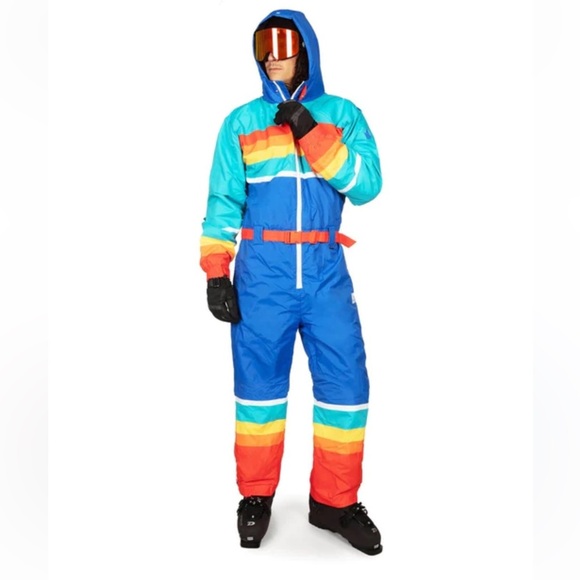 Tipsy Elves Other - Tipsy Elves Ski Suit Mens Large Rise ‘n Ride Retro Snow Suit Brand Missing Belt